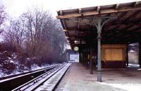 S-Bahnhof Papestra&szlig;e (Vorortbahnsteig), Datum: 12.1983, ArchivNr. 6.36